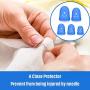 Anti-slip Silicone Fingertip Protectors Guitar Finger Guards 5 Sizes Finger Protection Covers Caps for Stringed Instruments Guitar Mandolin Bass Counting Sewing, 5 Sizes (Ultramarine)