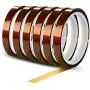 WIRESTER 6 Rolls 10mm X 30m (100ft) High Temperature Heat Resistant Tape Electronic Polyimide Tape for Masking, Soldering, Electrical, Heat Transfer Vinyl, 3D Printers