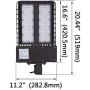 1000LED LED Shoebox Light, 150W 18,000 Lumens (450W HID Eq.), Daylight 5000K, AC100-277V, Waterproof IP65, Street Light, Area Light