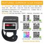 Sumicor Barcode Scanner 2D Bluetooth Ring Finger Wireless Barcode Scanner,Portable Wearable Mini Bar Code Reader Work with Widows iOS Android Linux Mac OS