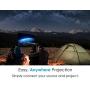Optoma LV130 Mini Projector, Bright and Ultra Portable LED Cinema in Your Pocket, 4.5 Hour Built-in Battery, HDMI, USB, DLP Projector with Amazing Colors