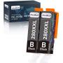 OfficeWorld Compatible Ink Cartridges Replacement for Canon PGI-280XXL PGI 280 XXL 281XXL, Work with Pixma TR7520 TR8520 TS6220 TS6320 TS8220 TS9520 Printer Black (2 PGBK)