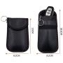 2 Pack Faraday Bag | Car Key Signal Blocking Pouch | Keyless Signal Blocking Key Case | RFID Blocker Bag for Smart Car Key Security| Anti-Hacking Case Blocker (Carbon Fiber Texture)