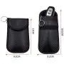 2 Pack Faraday Bag | Car Key Signal Blocking Pouch | Keyless Signal Blocking Key Case | RFID Blocker Bag for Smart Car Key Security| Anti-Hacking Case Blocker (Carbon Fiber Texture)
