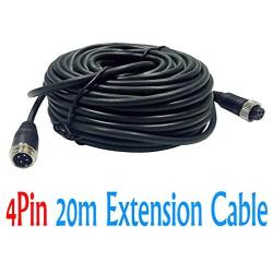 4 Pin Vehicle Backup Camera 12V/24V,18 LED IR Night Vision CCD Car Rear View Parking Reverse Camera + 4Pin Connector 20m/65ft Extension Cable for Bus Truck Camper Lorry Heavy Duty
