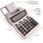 Victor Printing Calculator, 1208-2 Compact and Reliable Adding Machine with 12 Digit LCD Display, Battery or AC Powered, Includes Adapter,White