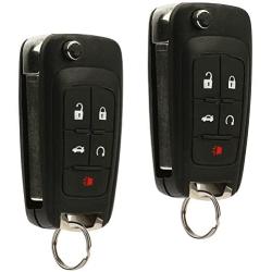 2 Key Fob fits 2010-2017 Buick Allure Encore Lacrosse Regal Verano/Chevy Camaro Cruze Equinox Impala Malibu Sonic/GMC Terrain Keyless Entry Remote Flip 2010 2011 2012 2013 2014 2015 2016 2017