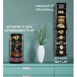 ELYPRO Belt Organizer - Acrylic Organizer and Display for Accessories like Belts, Jewelry, Watch Case, Cosmetics, Makeup Organizer, Bow Ties, Bracelets, Crafts, Toys. Compact Closet Organizer