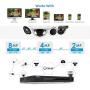 【Audio】 Anpviz 16CH 4K PoE IP Security Camera System 4TB HDD,16CH 4K H.265+ NVR with 16pcs 8MP Outdoor Indoor IP PoE Cameras, 100ft IR, 2.8mm Video Surveillance System for Home and Business, IVMS4200