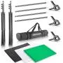 Neewer Photo Studio 8.5 X 10 feet/2.6 X 3 Meters Backdrop Stand Background Support System with 6 X 9 feet/1.8 X 2.8 Meters Fabric Backdrop (White, Black, Green) for Portrait Product Video Shooting