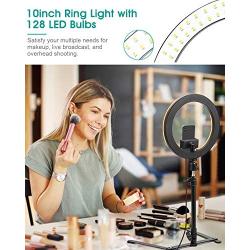 ELEGIANT 10'' Selfie Ring Light with Tripod & Cell Phone Holder, Dimmable Desktop Ringlight for Live Stream/Makeup/YouTube/TikTok Compatible with iPhone Android
