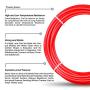 Tailonz Pneumatic Air Line 1/4 inch od Red Pneumatic Nylon Tube 32.8ft Air Brake Tubing Nylon Hose