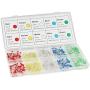 DiCUNO 500Pcs (5 Colors x 100P) 3MM Light Emitting Diode, White/Red/Yellow/Green/Blue Bright Diffused LED Diodes Assorted Kit for Electronic Project, Science Experiments