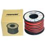 TUOFENG 16 awg Electronic Wire,66 Feet Silicone Wire Flexible Tinned Copper Wire High Temperature Resistance 2 Separated Wires 33 ft Black and 33 ft Red Stranded Wire