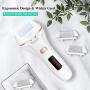 Electric Callus Remover,Portable Electronic Foot File Pedicure Tools for Hard Cracked Dry Skin with 3 Different Roller Heads In 2 Speeds (Led Light & Screen Display).