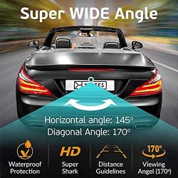 CarThree Backup Camera Night Vision HD 170 Degree Fisheye Lens Car Rear View Parking Camera Waterproof Reverse Auto Back Up Car Backing Camera for All Vehicles