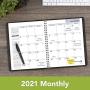 2021 Monthly Planner by AT-A-GLANCE, 7'' x 8-3/4'', Medium, DayMinder, Black (G4000021)