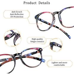 LifeArt Bifocal Reading Glasses, Transition Photochromic Dark Grey Sunglasses, Oval Frame, Computer Reading Glasses, Anti Glare (Floral, +0.00/+1.50 Magnification)
