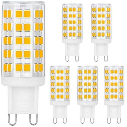 BALDER Dimmable G9 6W LED Bulb, 60W Halogen Bulb Replacement, Warm White 3000K, 110V-130V, Bi Pin,6-Pack