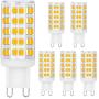 BALDER Dimmable G9 6W LED Bulb, 60W Halogen Bulb Replacement, Warm White 3000K, 110V-130V, Bi Pin,6-Pack