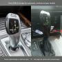 Keenso Electronic Gear Shift Knob Shift Knob Lever, LHD Automatic LED Gear Shift Knob for BMW E46 E60 E61 E63 E64(Chrome Black)