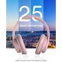 Mpow H7 Bluetooth Headphones, Comfortable Over Ear Wireless Headphones, HiFi Stereo Headset, Wireless Wired Mode, CVC6.0 Microphone for Kids, Adults, Cellphone, Online Class, Home Office, PC