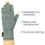 Vive Arthritis Gloves - Men, Women Rheumatoid Compression Hand Glove for Osteoarthritis- Arthritic Joint Pain Relief - Carpal Tunnel Wrist Support - Open Finger, Fingerless Thumb for Computer Typing