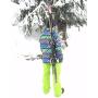 Skiweb Ski & Pole Carrier Strap - Hands Free Vertical Over Shoulder Carrier for Skis and Poles Leaving Your Hands Free - Simply Wrap Skis and Poles into One Unit