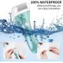 Electric Callus Remover, RUEOO Rechargeable Electronic Feet File Hard Skin Remover IPX7 Waterproof Pedicure Tool for Cracked Heels and Dead Skin, with 3 Coarse Roller Heads Foot Rasp