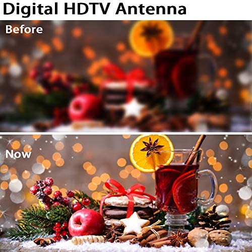 Indoor Outdoor TV Antenna-Amplified Digital HDTV Antenna up to 280 Miles Range,with 36ft Coaxial Cable Support Fire Stick 4K 1080p and All TVs -Smart Amplifier Signal Booster for Local Channels