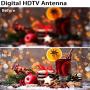 Indoor Outdoor TV Antenna-Amplified Digital HDTV Antenna up to 280 Miles Range,with 36ft Coaxial Cable Support Fire Stick 4K 1080p and All TVs -Smart Amplifier Signal Booster for Local Channels