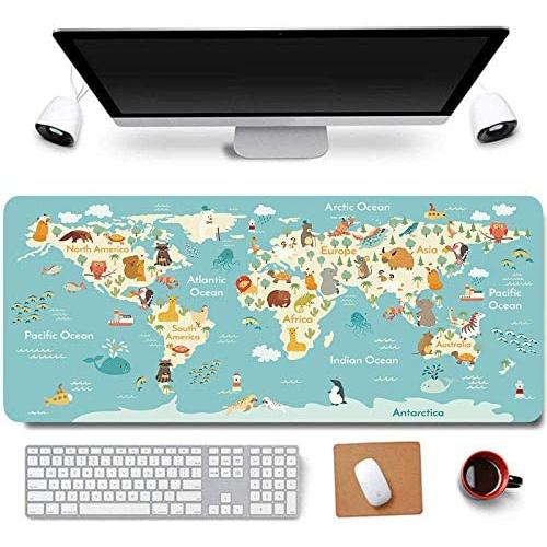 31.5x11.8 Inch Non-Slip Rubber Extended Large Gaming Mouse Pad with Stitched Edges Computer Keyboard Mouse Mat PC Accessories? (Animal Zoo)