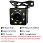 12V CMOS Car Vehicle Reverse Rear View Reversing Camera Backup Backing Replacement Night Vision IP68 Waterproof Parking Cameras Cam for Car, Trucks, SUV, Van,RV,Jeep with 8 LED Lights