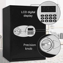 JUGREAT Safe Box with Induction Light,Electronic Digital Securit Safe Steel Construction Hidden with Lock,High Capacity Electronic Digital Display Home Safe with Shelf,1.9 Cubic Feet