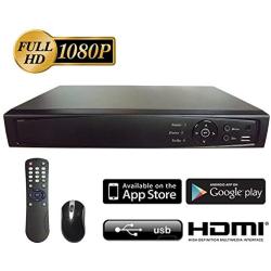 101AV Security Camera System 4CH 1080P Full HD 2in1 H.265/H.264 DVR/NVR, HD-TVI/CVI/AHD/IP, 1TB HDD, HDMI/VGA/BNC Video Out, Mobile APPs for Home/Office, Work w/ Analog & Network Cam up to 4MP(no PoE)