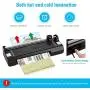 Goplus Laminator Machine, A4 Thermal Laminating Machine with 25 Pouches, Paper Trimmer, Corner Rounder, 9 Inches Personal Laminator for Home School Office, Small Hot Cold Lamination Machine