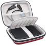 Lacdo Hard Drive Carrying Case for Western Digital WD My Passport Ultra WD Elements SE WD P10 Game Drive Portable External Hard Drive 1TB 2TB 3TB 4TB 5TB USB 3.0 2.5 inch HDD Travel Storage Bag, Red