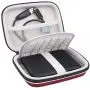 Lacdo Hard Drive Carrying Case for Western Digital WD My Passport Ultra WD Elements SE WD P10 Game Drive Portable External Hard Drive 1TB 2TB 3TB 4TB 5TB USB 3.0 2.5 inch HDD Travel Storage Bag, Red