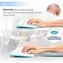 2 Pack Portable Computer Elbow Wrist Pad, Hatisan Premium Memory Cotton Desktop Keyboard Arm Rest Support Mat for Office Home Laptops - More Comfort & Less Strain(7.9 x 11.8 Inch) (Gray)