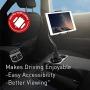 Macally 2 in 1 Phone & Tablet Car Mount for Cup Holder - Flexible 12” Gooseneck and 360° Rotating Base - Phone, Tablet, & iPad Holder for Car - Fits Devices up to 8” Wide