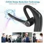 Bluetooth Headset V5.0 Wireless Bluetooth Earpiece, 16 Hrs HD Talktime Noise Reduction Handsfree Headset with Microphone for iPhone/Android/Samsung/Laptop - Black