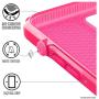 Vibe Series Case Designed for iPhone 12 Pro Max, Patented Rotating Mute Switch, Compatible with MagSafe, 10ft Drop Proof, Crux Accessories Attachment System - Neon Pink