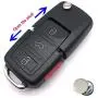 Key Fob Case Shell Fit for VW Volkswagen Jetta Passat Golf Beetle Rabbit GTI CC EOS 4 Buttons Keyless Entry Remote Fob Cover No Chips Inside (Black Case)
