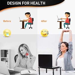 2 Pack Monitor Stand Riser - 3 Height Adjustable Monitor Stand for Laptop, Computer, PC, Printer, Mesh Metal Monitor Riser for Desktop Organizer