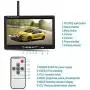 Podofo Wireless Vehicle 2 x Backup Cameras Parking Assistance System Ir Night Vision Waterproof Rear View Camera + 7'' Monitor for RV Truck Trailer Bus