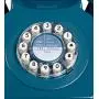 Wild Wood 746 Rotary Design Retro Landline Telephone Biscay Blue
