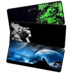 Large Gaming Mouse Pad with Nonslip Base|Extended XXL Size, Heavy|Thick, Comfy, Foldable Mat for Desktop, Laptop, Keyboard, Consoles & More|Enjoy Precise (Beast Combo)