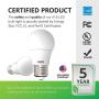 Sunco Lighting 12 Pack A15 LED Bulb, 8W=60W, 4000K Cool White, Dimmable, 800 LM, E26 Base, Refrigerator & Fan Light - UL, Energy Star
