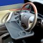 Lightter Steering Wheel Tray, Steering Wheel Desk and Vehicle Seat Mount Notebook Laptop Eating Desk,Car Food Eating Tray,Gray