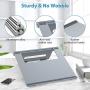 Nulaxy Foldable Laptop Stand, Portable Aluminum Computer Riser, Adjustable Macbook Cooing Holder for MacBook Air Pro, Dell, HP, Lenovo from 10-15.8’’ Laptops, Grey